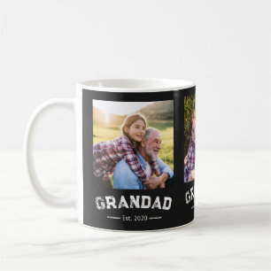 Grandad Established Bold Black 3 Photo Coffee Mug