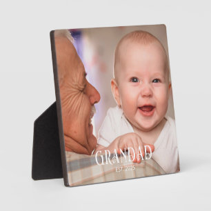 Grandad Established Gift Photo Plaque