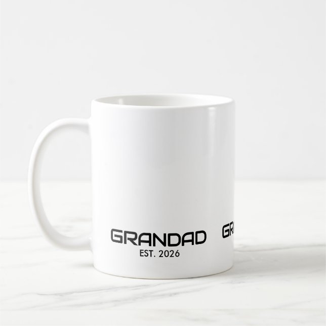 Grandad Established New Grandad Gift  Coffee Mug (Left)
