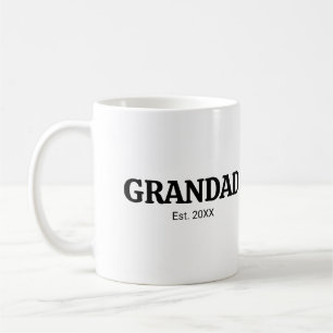 Grandad Established New Grandad Gift Coffee Mug