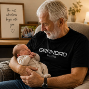 Grandad Established New Grandad Gift T-Shirt