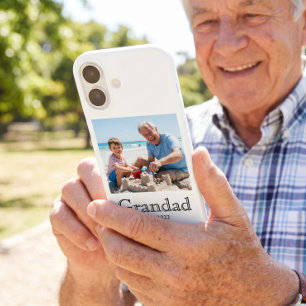 Grandad Established Photo Black Bold Minimal iPhone 16 Case