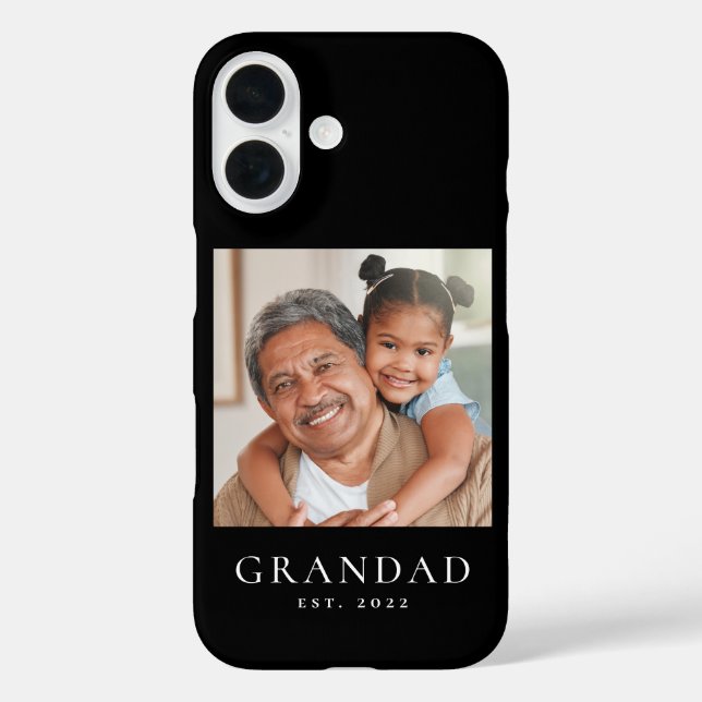 Grandad Established Photo Black Case-Mate iPhone Case (Back)