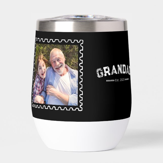 Grandad Established Typography Black Photo (Front)