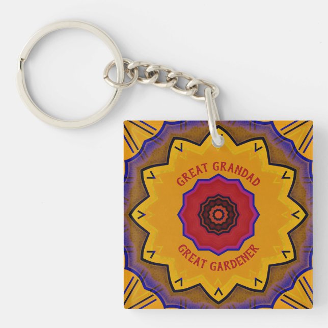 Grandad Gardener Acrylic Keychain (Front)
