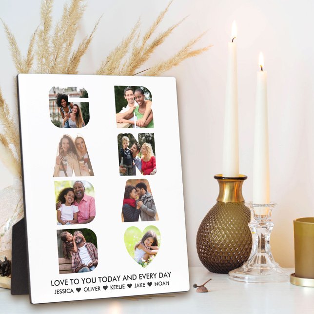 GRANDAD Letter Cutout 8 Photo Collage Personalized Plaque (Creator Uploaded)