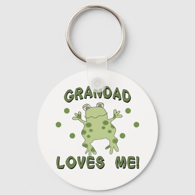 Grandad Loves Me Frog Key Ring (Front)