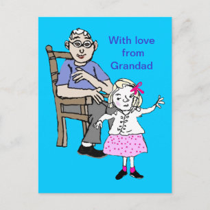 Grandad loves me postcard