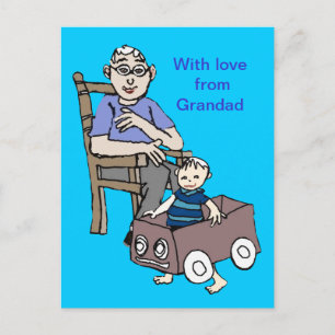 Grandad loves me postcard