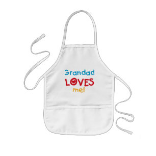 Grandad Loves Me T-shirts and Gifts Kids Apron