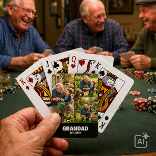 Grandad Photo Memories Established Gift Playing Cards