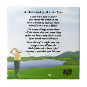 Grandad Poem - Golf Tile