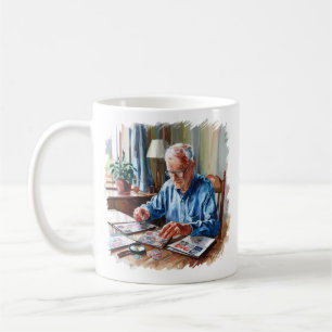 Grandad Stamp Collecting Philatelist Gift Coffee Mug