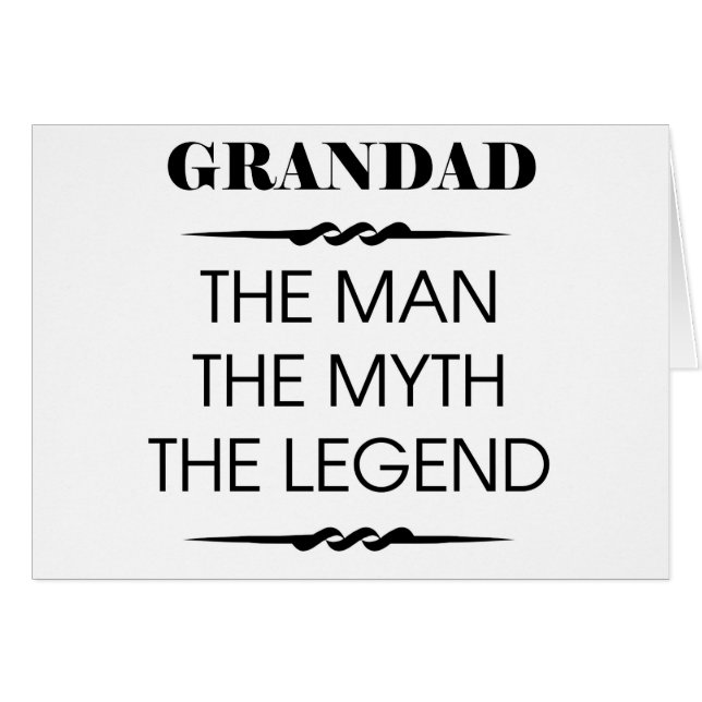 Grandad The Man The Myth The Legend (Front Horizontal)