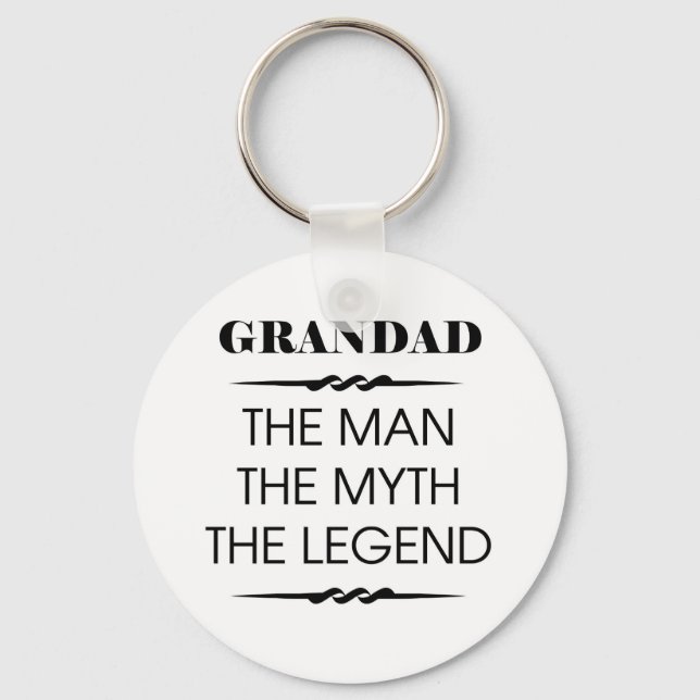 Grandad The Man The Myth The Legend Key Ring (Front)