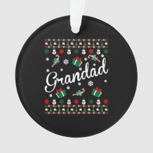 Grandad Ugly Christmas Sweater Ornament