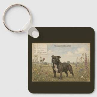 Grandad's Staffordshire Terrier Key Chain