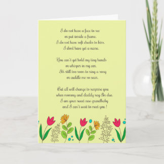 Grandbaby announcement card