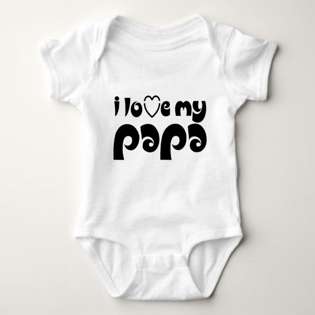 grandbaby loves papa baby bodysuit (Front)
