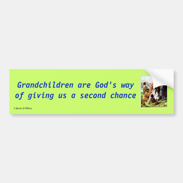 Grandchildren are God's Way Bumper Sticker (Front)