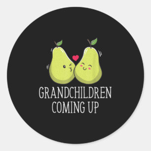 Grandchildren Coming Up Mother Of The Bride Weddin Classic Round Sticker