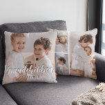 Grandchildren Customised Photo Collage Cushion<br><div class="desc">This modern grandchildren, photo collage double sided scatter pillow is the perfect gift for your grandma or grandpa, featuring 4 of your favourite photographs, template text grandchildren in a fun script font, and then personalise with your names. Fantastic as a christmas, birthdayor any other occassion keepsake, can be changed to...</div>