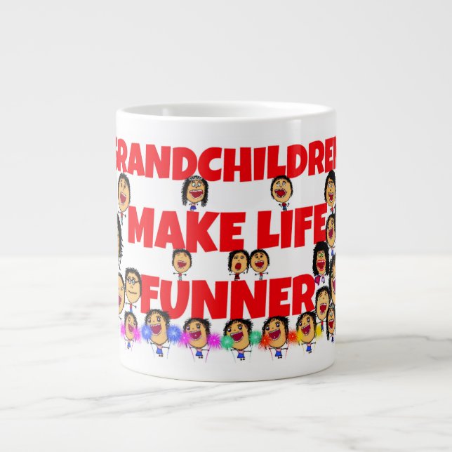 Grandchildren Expressions Large Coffee Mug (Front)