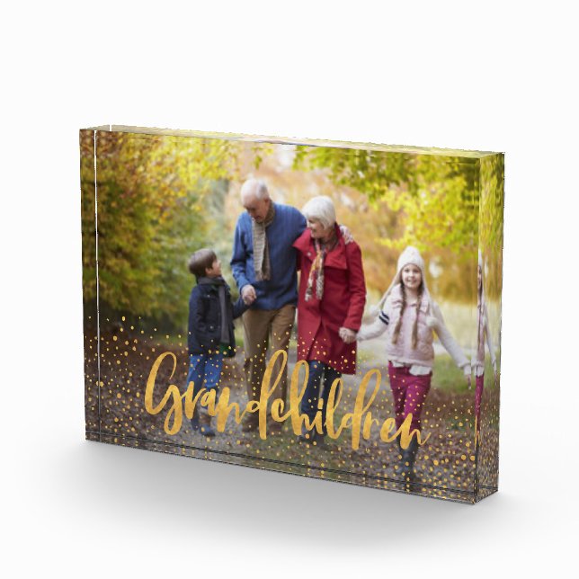 GRANDCHILDREN GOLD PHOTO BLOCK (Right)