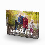 GRANDCHILDREN GOLD PHOTO BLOCK<br><div class="desc">GRANDCHILDREN DESIGN WITH BEAUTIFUL HAND LETTERED TEXT AND SPACE FOR YOUR FAVOURITE PHOTOGRAPH. PART OF A COLLECTION. AN IDEAL GIFT.</div>