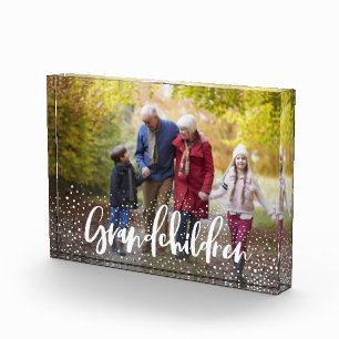 GRANDCHILDREN GOLD PHOTO BLOCK