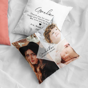 Grandchildren Make Life Grand Grandma 3 Photo Cushion