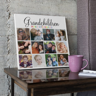 Grandchildren Make Life Grand   Photo Collage Plaque