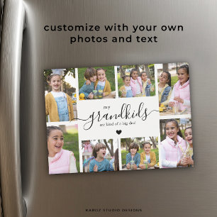 Grandchildren Photo Collage Gift for Grandma Magnet