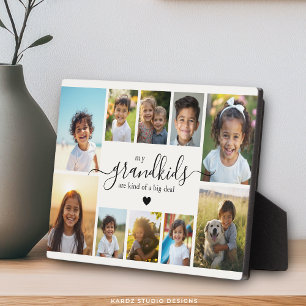 Grandchildren Photo Collage Gift for Grandma Plaque