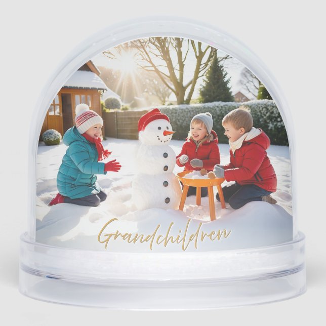 Grandchildren Photo for Grandparents - Christmas Snowglobe (Front)