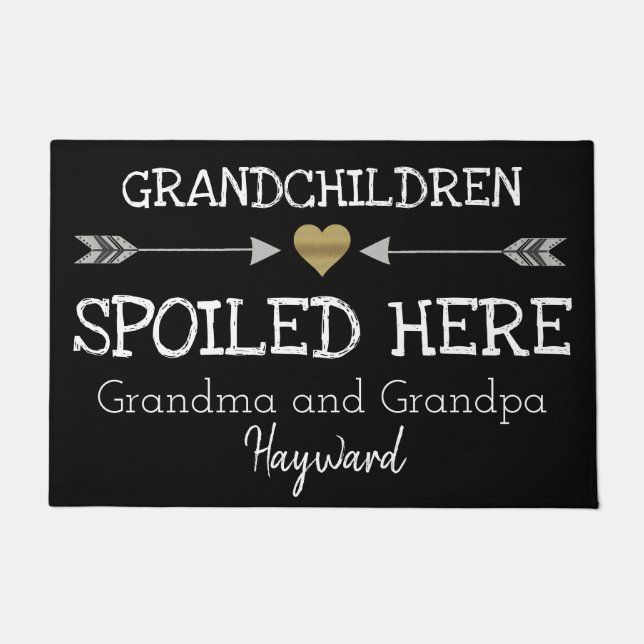 Grandchildren Spoiled Here Doormat (Front)