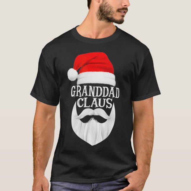 Granddad Claus Santa Family Matching Christmas Paj T-Shirt (Front)