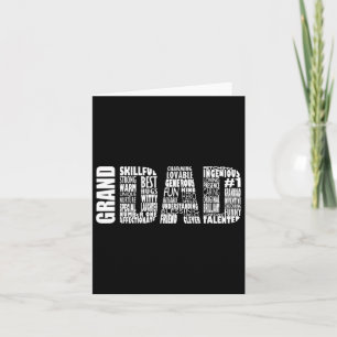 Granddad Grandpa Word Cloud Fathers Day Gift Card