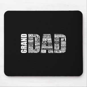 Granddad Grandpa Word Cloud Fathers Day Gift Mouse Pad