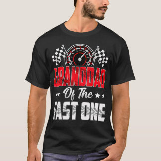Granddad Of The Fast One Birthday 1St Race Car Fam T-Shirt