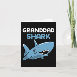 Granddad Shark Cool Funny Family Grandpa  Card