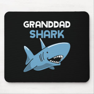 Granddad Shark Cool Funny Family Grandpa Mouse Pad