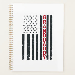 Granddaddy American Flag Vintage Patriotic Design_ Planner