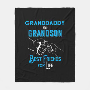 Granddaddy & Grandson Best Friends For Life Fleece Blanket
