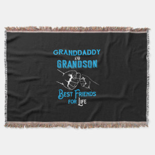 Granddaddy & Grandson Best Friends For Life Throw Blanket