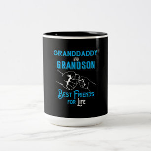 Granddaddy & Grandson Best Friends For Life Two-Tone Coffee Mug