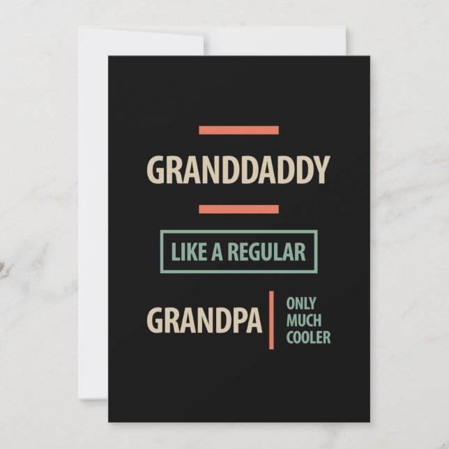 Granddaddy Like a Regular Grandpa Invitation (Front)