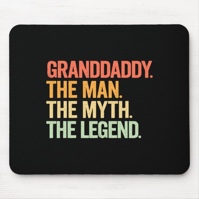 Granddaddy Man Myth Legend Retro Design Mouse Pad (Front)