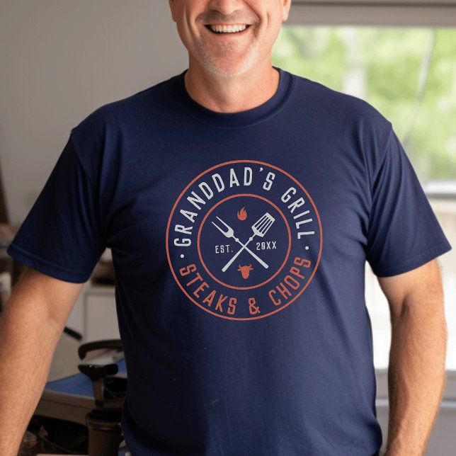 Granddad's Grill Personalised Year Established T-Shirt (Creator Uploaded)