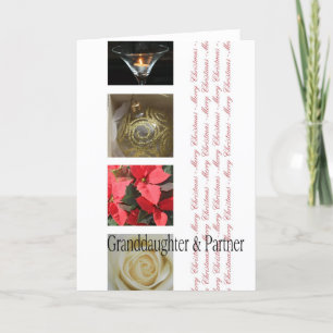 Granddaugher & Partner Merry Christmas Collage Holiday Card